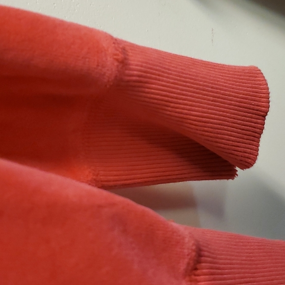 Vintage Juicy Couture Large Red Pink Cotton Velour Full Zip Hoodie Sweatshirt - Picture 12 of 16